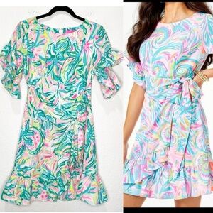 Lilly Pulitzer Darlah Stretch Dress Multi Carnivale Coral 4